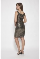 Φόρεμα midi, off-shoulders, με παγιέτες Φόρεμα midi, off-shoulders, με παγιέτες